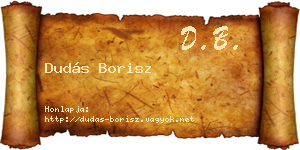 Dudás Borisz névjegykártya
