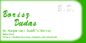 borisz dudas business card